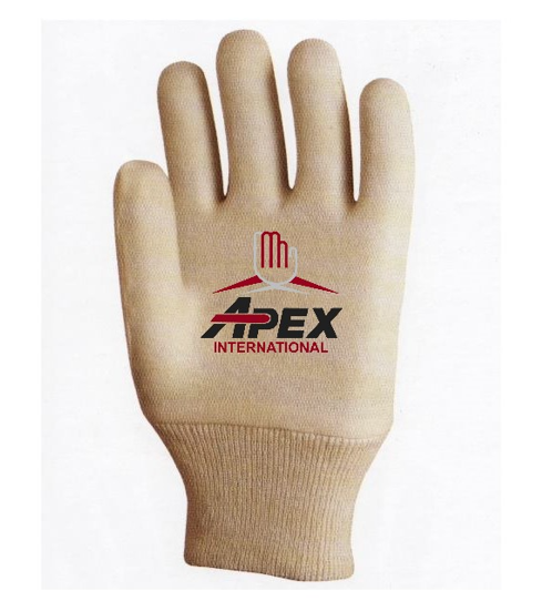 Cotton Interlock Liners Gloves With elastic wrist