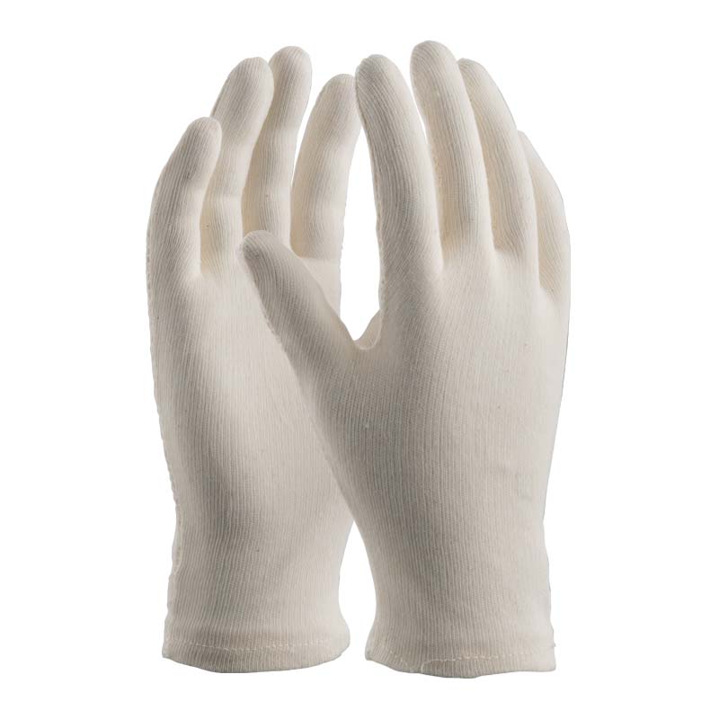 Cotton Interlock Stockinette Grey Gloves