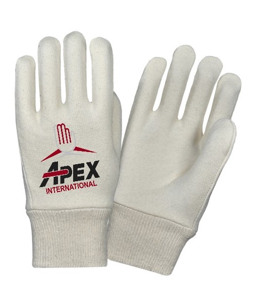 Jersey Gloves With Knitted Wrist