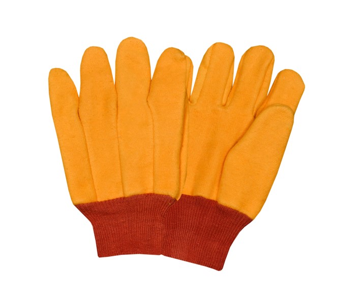Orange Chore Gloves Single Ply With Red K/W